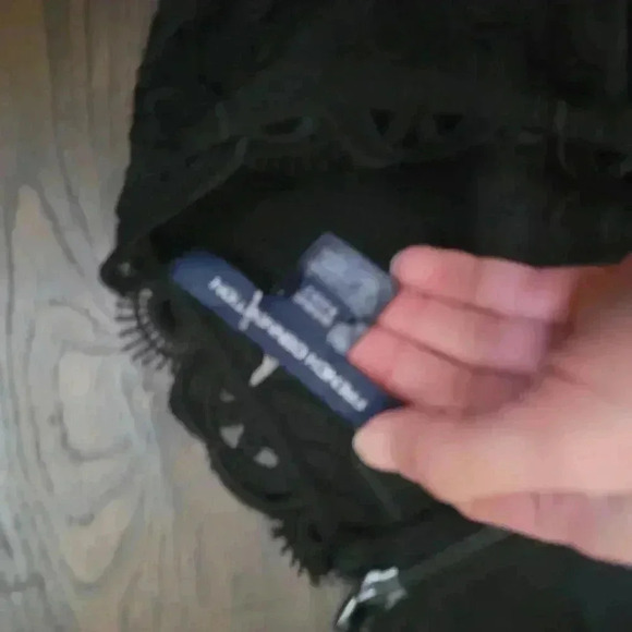 French Connection Bell-Sleeve Lace Dress Black XS 2 - Picture 9 of 10